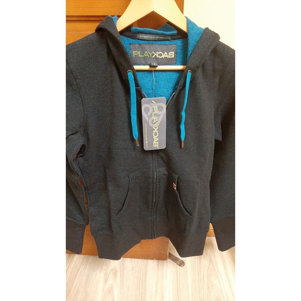 Play Back Full Zip Hoodie Sweatshirt for Women, Blue